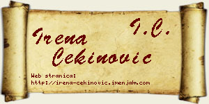 Irena Cekinović vizit kartica